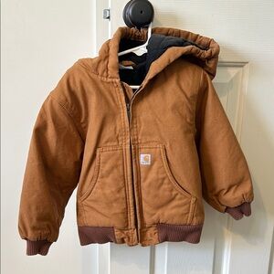 Kids Carhartt Tan Hooded Jacket